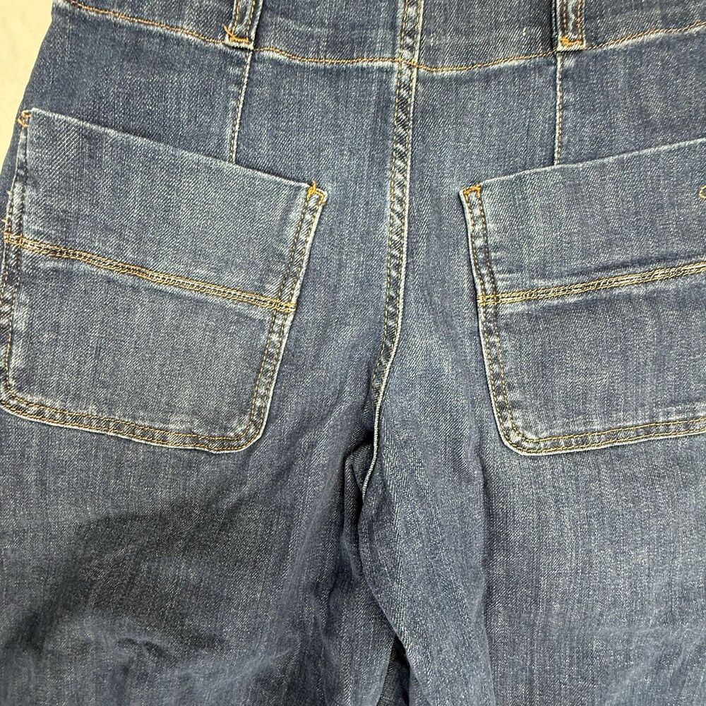 Pilcro Anthropologie Culotte Jeans Women 27 Wide Leg Crop Stretch Denim Boho - Picture 6 of 16